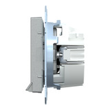 Merten Schutzkontakt-Steckdose mit Lichtauslösung und LED-Beleuchtung, Typ MEG2304-0460 aluminium, Retail