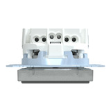 Merten Schutzkontakt-Steckdose mit Lichtauslösung und LED-Beleuchtung, Typ MEG2304-0460 aluminium, Retail