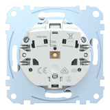 Merten Schutzkontakt-Steckdose mit Lichtauslösung und LED-Beleuchtung, Typ MEG2304-0460 aluminium, Retail