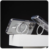 PanzerGlass Kickstand Case, Handyhülle transparent/silber, iPhone 16 Pro, MagSafe