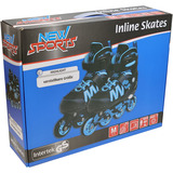 VEDES Inliner mit ABEC 7 Kugellagern, verstellbare Größe 35 bis 38, Inline-Skates blau