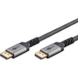 goobay Plus DisplayPort 1.4 Kabel, 8K @ 60Hz grau, 2 Meter