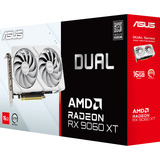 ASUS Radeon RX 9060 XT DUAL WHITE Edition 16GB, Grafikkarte weiß