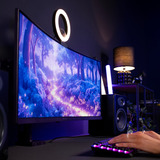 Arozzi Nova 34T2K165, Gaming-Monitor 86.4 cm (34 Zoll), lila, UWQHD, VA, Curved, HDMI, DP, Lautsprecher, 165Hz Panel
