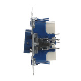 Busch-Jaeger Doppeltaster-Einsatz einpolig mit 2 Schließern, Unterputz, 250 Volt, 10 Ampere blau, Retail