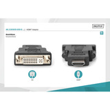 Digitus Adapter DVI-I > HDMI schwarz, Full HD 1.080p