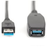 Digitus Aktives USB 3.2 Gen 1 Verlängerungskabel, 10 Meter schwarz, Repeater Kabel