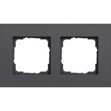 Gira Abdeckrahmen zwei-fach, Abdeckung anthrazit, Retail