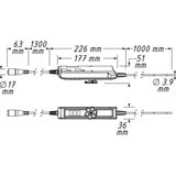 Hazet HD Schwenksonde 180°, 3,9 mm, Frontkamera, Inspektionskamera schwarz, Kompatibel mit Grundgerät 4812-23G und 4812-11G