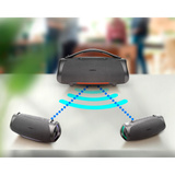 Medion Life P61768 Tragbarer Bluetooth Lautsprecher XL anthrazit, Bluetooth, Dual Illuminated, Lightstrip,Integrierte Powerbank