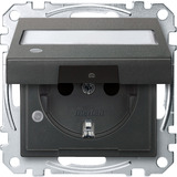 Merten Schutzkontaktsteckdose mit erhöhtem Berührungsschutz und Klappdeckel anthrazit, Retail