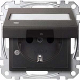 Merten Schutzkontaktsteckdose mit erhöhtem Berührungsschutz und Klappdeckel anthrazit, Retail