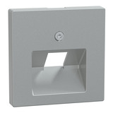 Merten Zentralplatte Aluminium für Universal-Anschluss-Einsatz, Typ 298360, Unterputzmontage aluminium, Retail