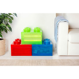 Room Copenhagen LEGO Storage Brick 4 Top Lid Translucent, Aufbewahrungsbox hellgrün/transparent