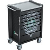 Wera 9705 Tool Rebel Werkstattwagen Stainless 1, mit Bestückung, Werkzeugwagen schwarz/silber, 177-teilig, im exklusiven Tool Rebel Design