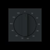 Busch-Jaeger Zentralscheibe mit Aufdruck, Rahmen schwarz, Retail