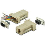 Digitus RS 232 Adapter beige, DSUB9 Stecker auf RJ45 Buchse