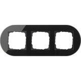 Gira Abdeckrahmen 3-fach, Abdeckung schwarz, Retail