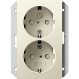 Gira Doppeldose Schutzkontaktsteckdose einfach weiß, Retail