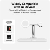 Hyper HyperJuice Next Qi2 4-in-1 Magnetische Ladestation weiß/silber