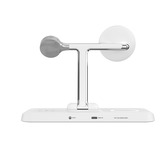 Hyper HyperJuice Next Qi2 4-in-1 Magnetische Ladestation weiß/silber