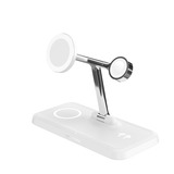 Hyper HyperJuice Next Qi2 4-in-1 Magnetische Ladestation weiß/silber