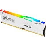 Kingston FURY DIMM 16 GB DDR5-6000, Arbeitsspeicher weiß, KF560C30BWA-16, FURY Beast RGB, INTEL XMP