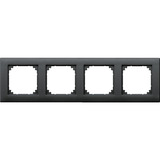 Merten Rahmen vierfach waagerecht und senkrecht montierbar anthrazit, Retail