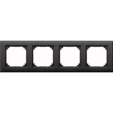 Merten Rahmen vierfach waagerecht und senkrecht montierbar anthrazit, Retail