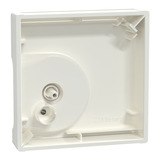 Merten Zentralplatte für Raumtemperaturregler-Einsatz, besonders flache Bauform, glänzend weiß (glänzend), Retail