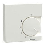Merten Zentralplatte für Raumtemperaturregler-Einsatz, besonders flache Bauform, glänzend weiß (glänzend), Retail