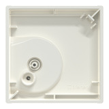 Merten Zentralplatte für Raumtemperaturregler-Einsatz, besonders flache Bauform, glänzend weiß (glänzend), Retail