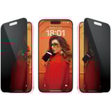 PanzerGlass Privacy Displayschutz Ultra-Wide Fit, Schutzfolie transparent, iPhone 15 Pro, EasyAligner