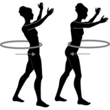 Schildkröt Fitness-Hoop 100 cm, Fitnessgerät grau/fuchsia