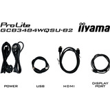iiyama G-Master GCB3484WQSU-B2, Gaming-Monitor 86 cm (34 Zoll), schwarz, UWQHD, VA, Curved, Dual Mode, USB-Hub, 200Hz Panel
