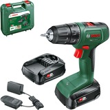 Bosch Heimwerken & Garten Akku-Schlagbohrschrauber EasyImpact 18V-40 grün/schwarz, 2x Li-Ionen Akku 2,0Ah, Koffer, POWER FOR ALL ALLIANCE