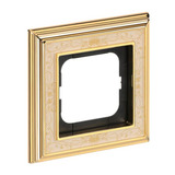 Busch-Jaeger Rahmen 1-fach ms/pol Dekor weiß, Retail