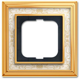 Busch-Jaeger Rahmen 1-fach ms/pol Dekor weiß, Retail