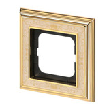 Busch-Jaeger Rahmen 1-fach ms/pol Dekor weiß, Retail