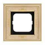 Busch-Jaeger Rahmen 1-fach ms/pol Dekor weiß, Retail