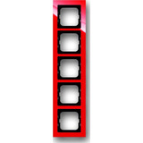 Busch-Jaeger Rahmen fünffach rot, Retail