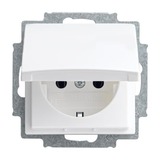 Busch-Jaeger Schutzkontakt-Steckdosen-Einsatz Schuko CEE 7/3 Typ F 16 Ampere 250 Volt Unterputz weiß (glänzend), Retail