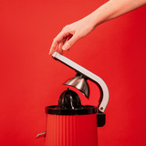 Cecotec Entsafter Xqueeze Retro Juice 600 Red, Zitruspresse edelstahl/schwarz, 600 Watt, direkter Saftauslauf