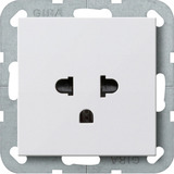 Gira Steckdose mit Schutzkontakt EURO US System weiß, Retail