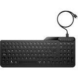 HP 400 Backlit Wired Keyboard, Tastatur schwarz, DE-Layout, Plunger