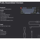 Keychron K8 Pro, Gaming-Tastatur schwarz/blau, DE-Layout, Gateron G Pro Blue, Hot-Swap, Aluminiumrahmen, RGB, PBT