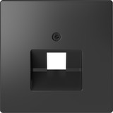 Merten Zentralplatte einfach für Universal-Anschluss-Einsätze, lackiertes Thermoplast, matt anthrazit, Retail