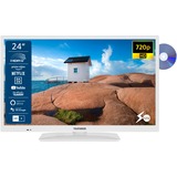 Telefunken XH24SN550MVD-W, LED-Fernseher 60 cm (24 Zoll), weiß, WXGA, Triple Tuner, HDR, DVD-Spieler