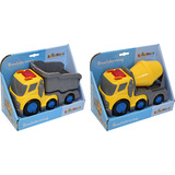 VEDES SpielMaus Baby Baufahrzeuge, Licht und Sound, Friktion, 2-fach sortiert, Spielfahrzeug 