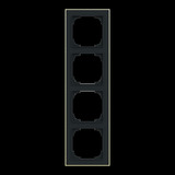 Busch-Jaeger Rahmen vierfach mit Dekorring gold, Retail